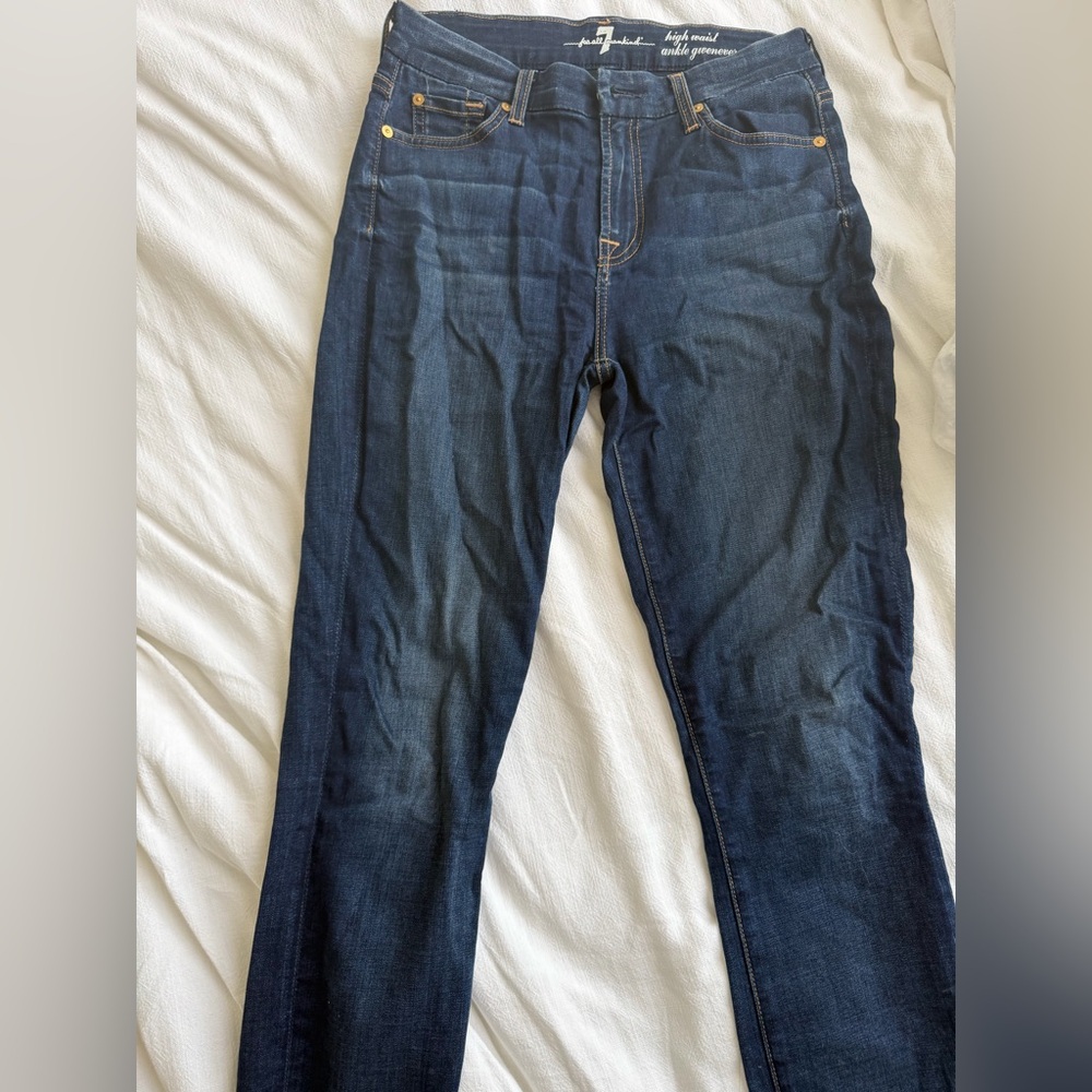 7 For All Mankind Dark Blue Skinny Jeans